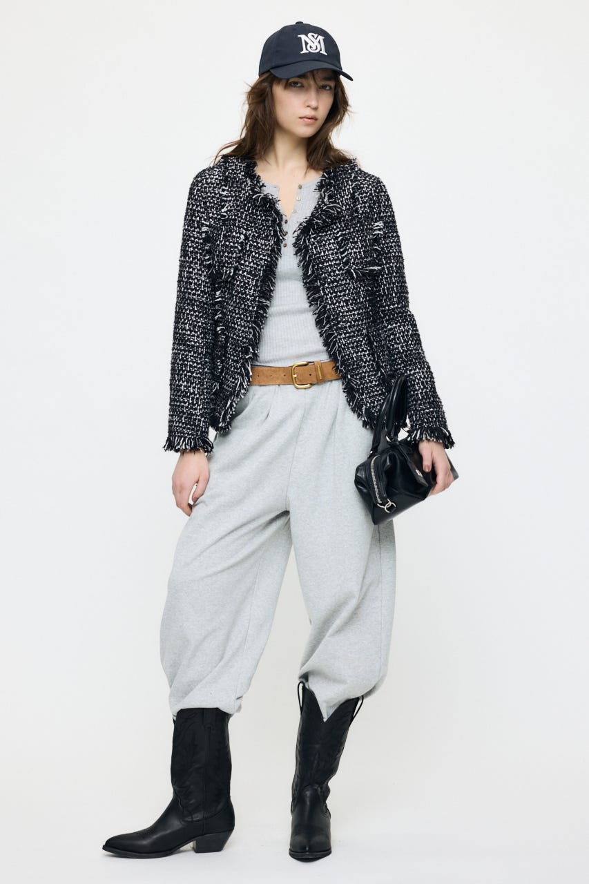 SLACKER TWEED ジャケット 柄BLK FREE