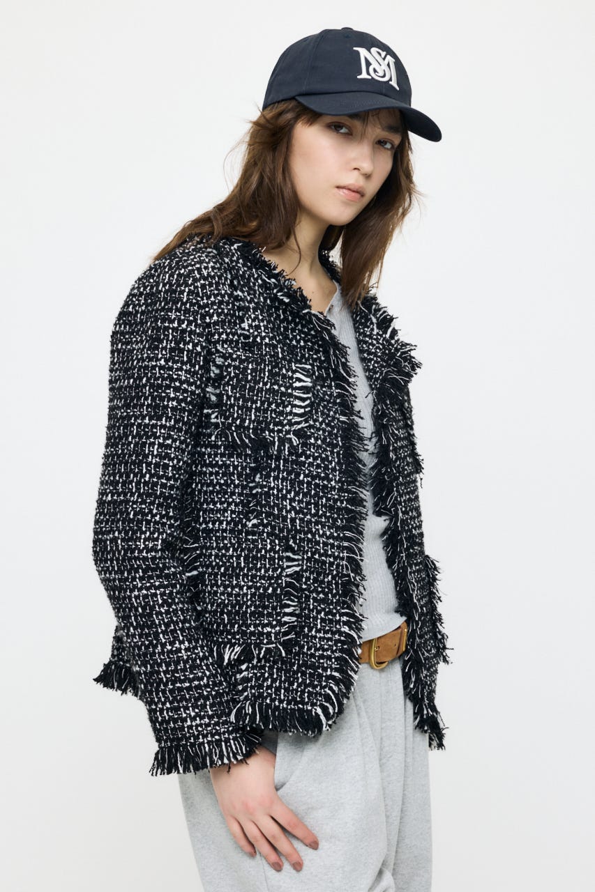 SLACKER TWEED ジャケット 柄BLK FREE