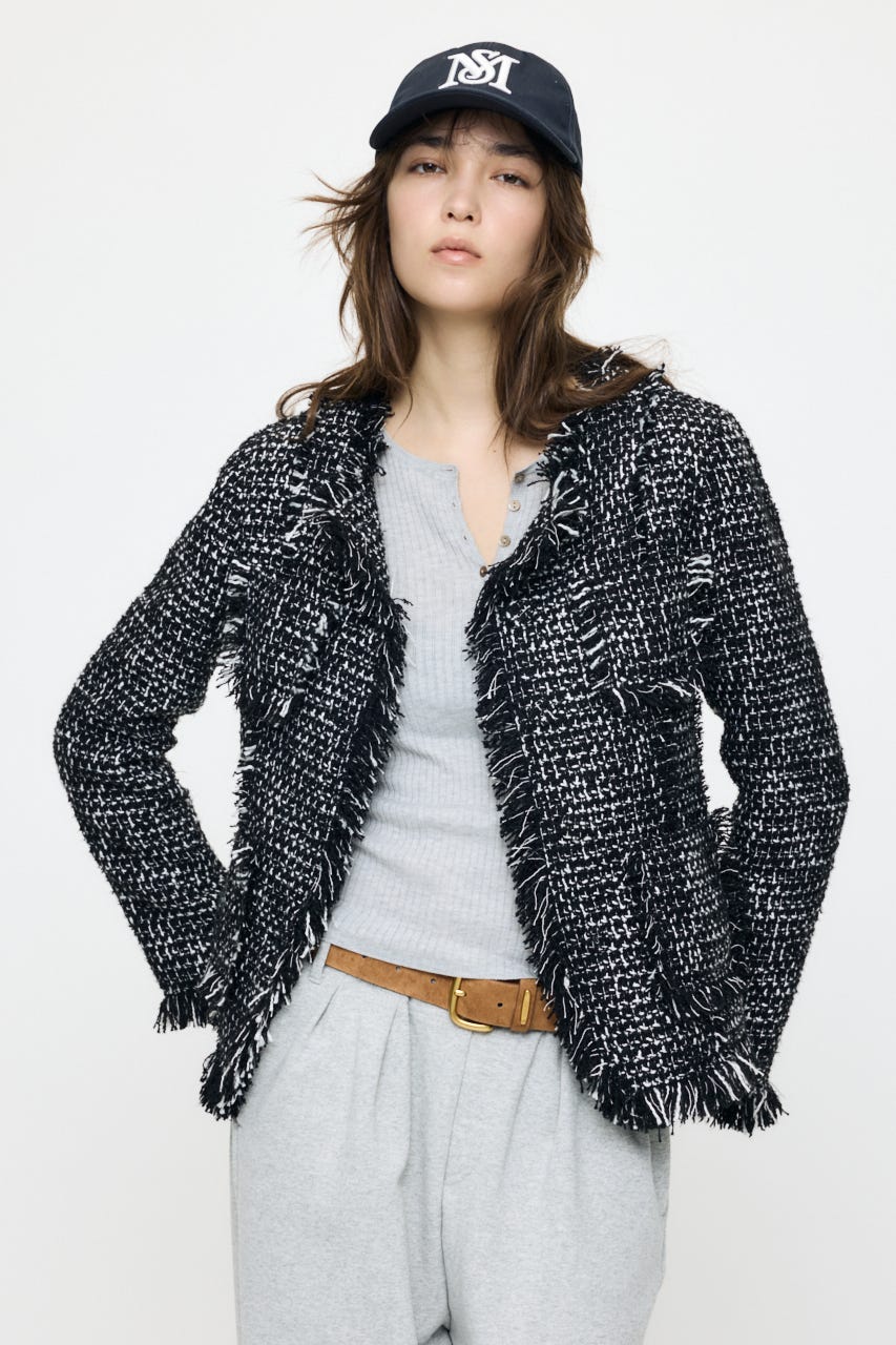 SLACKER TWEED ジャケット 柄BLK FREE