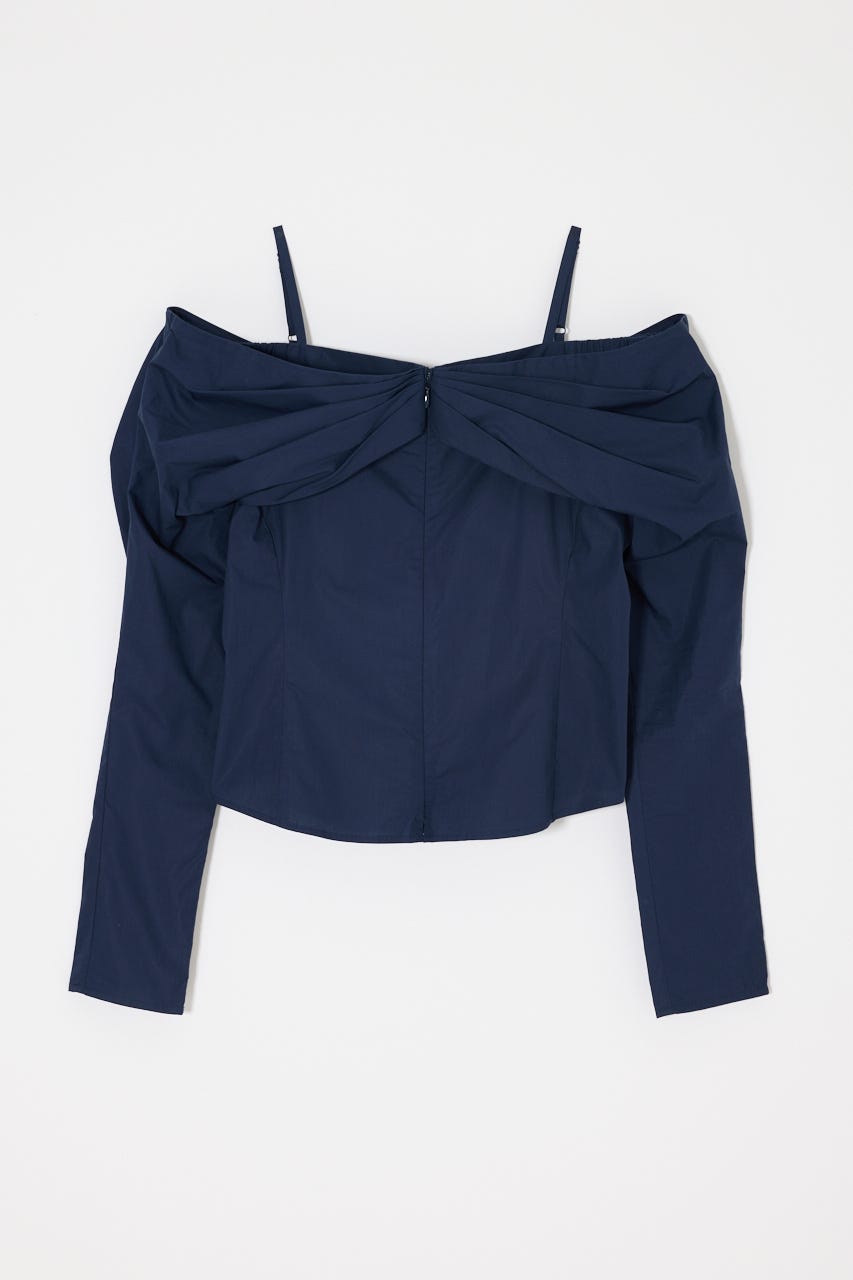 RIBBON OFF SHOULDER  ブラウス NVY 2