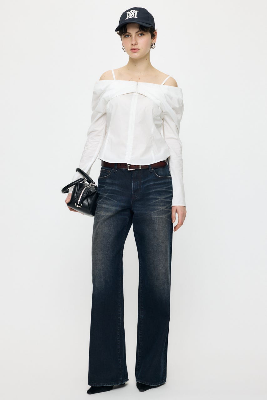 RIBBON OFF SHOULDER  ブラウス WHT 2