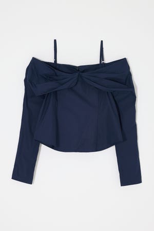 【SS先行アイテム】RIBBON OFF SHOULDER  ブラウス