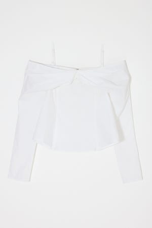 【SS先行アイテム】RIBBON OFF SHOULDER  ブラウス