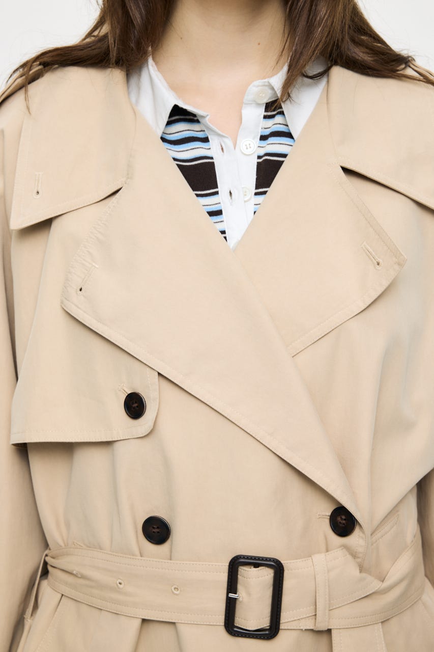 SHORT TRENCH コート BEG FREE