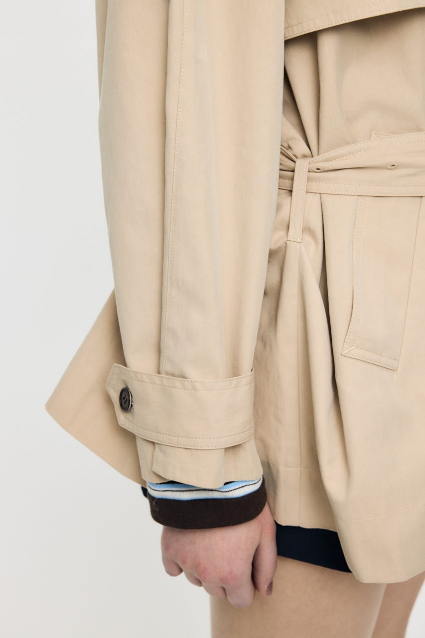SHORT TRENCH コート BEG FREE