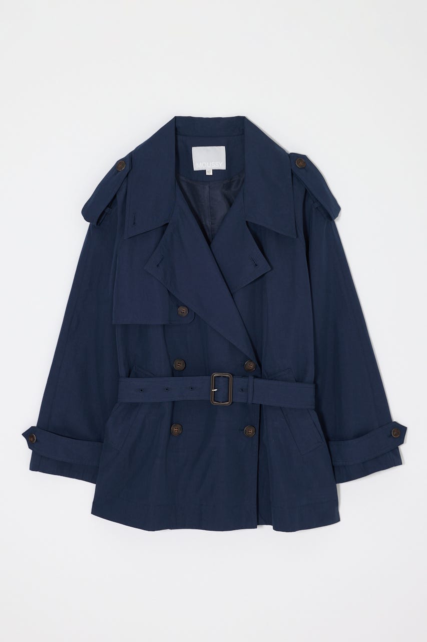 SHORT TRENCH コート NVY FREE