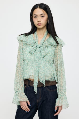 BOW TIE CHIFFON ブラウス