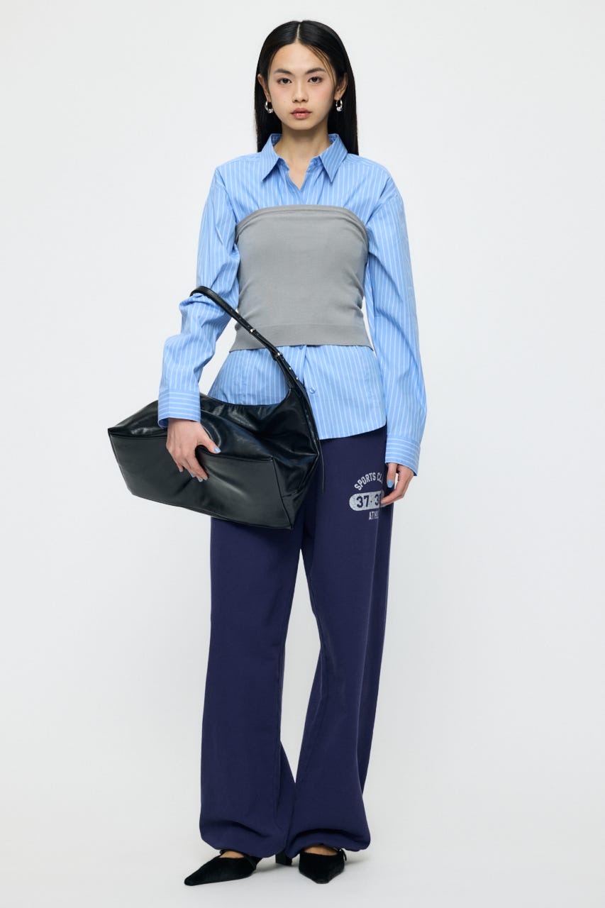 OVER SHOULDER FIT シャツ BLU FREE