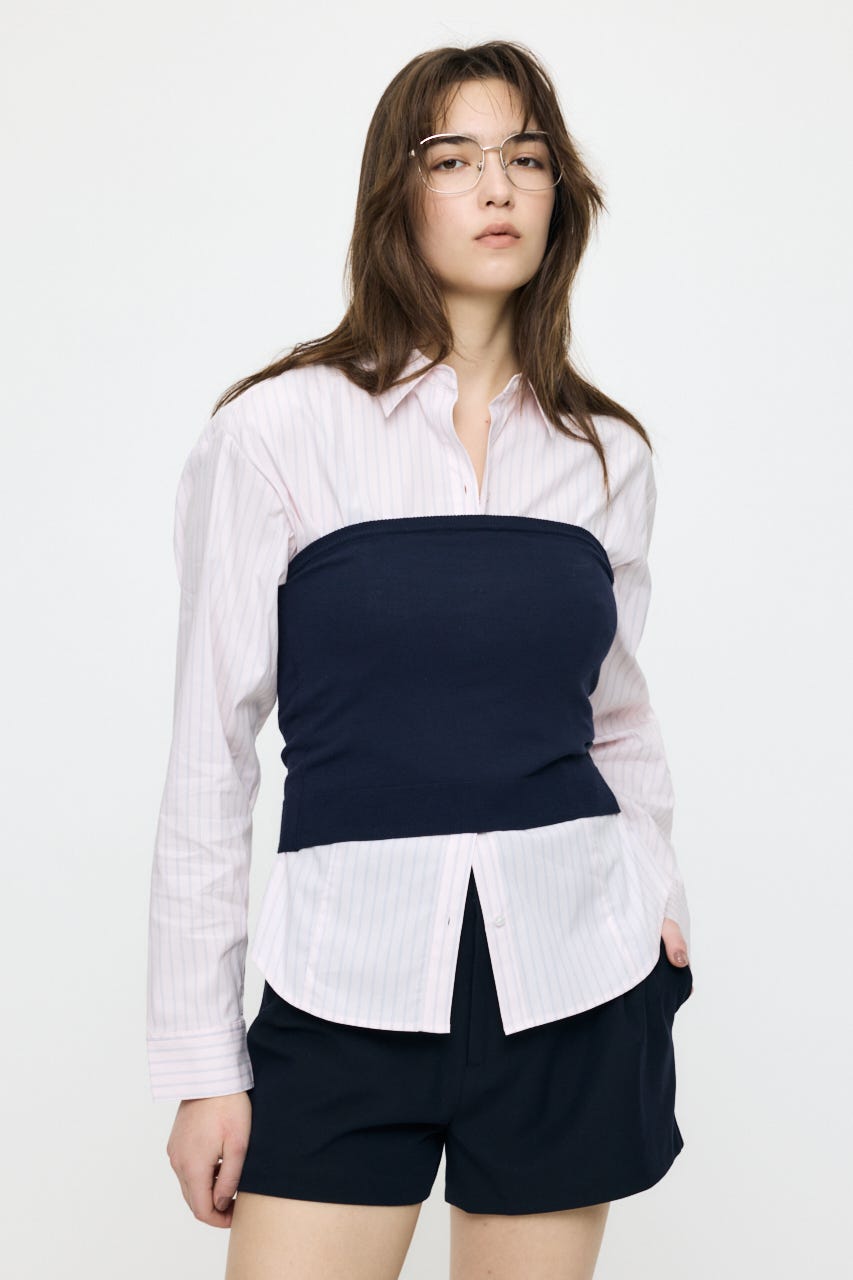 OVER SHOULDER FIT シャツ L/PNK FREE