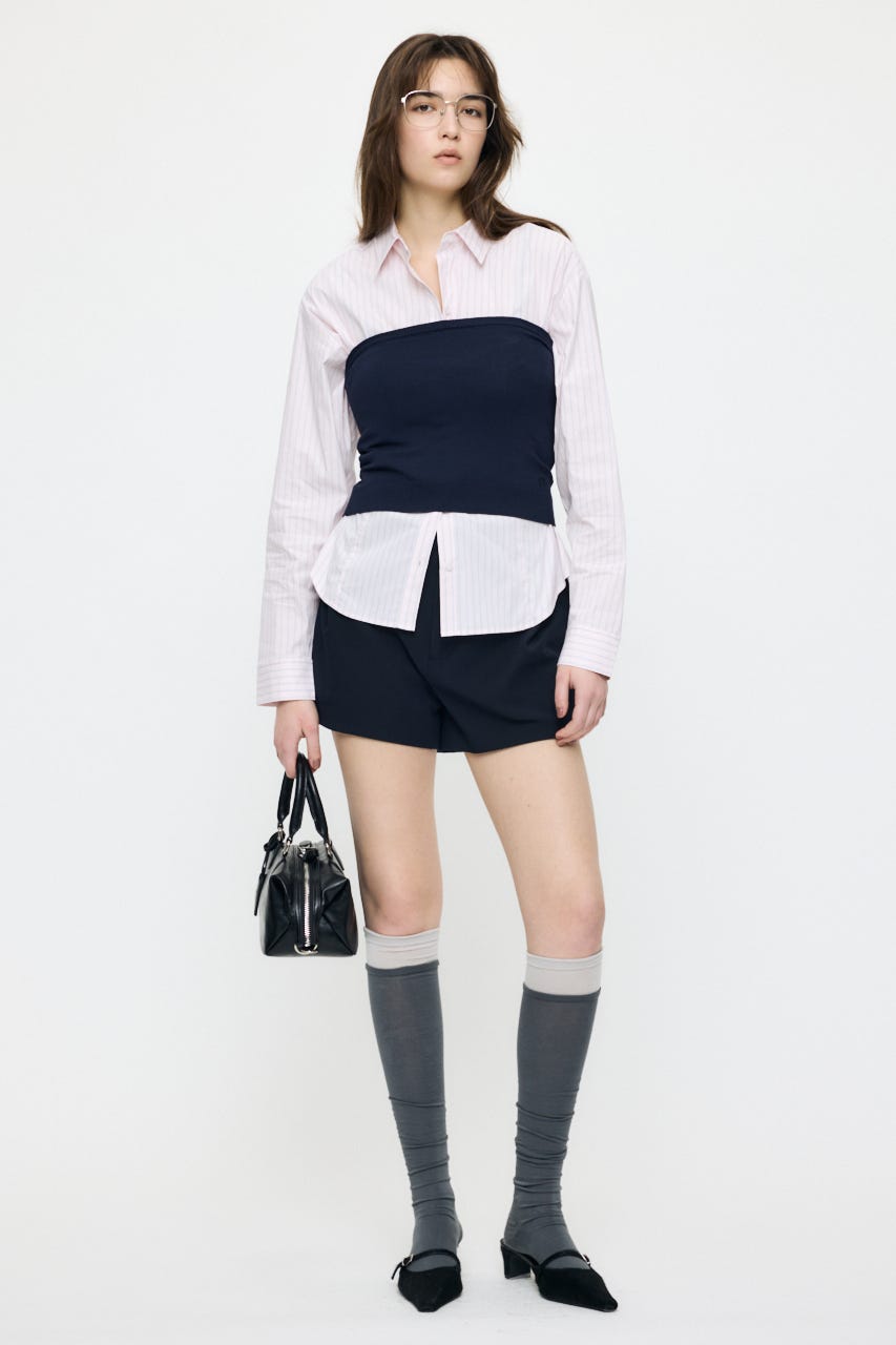 OVER SHOULDER FIT シャツ L/PNK FREE