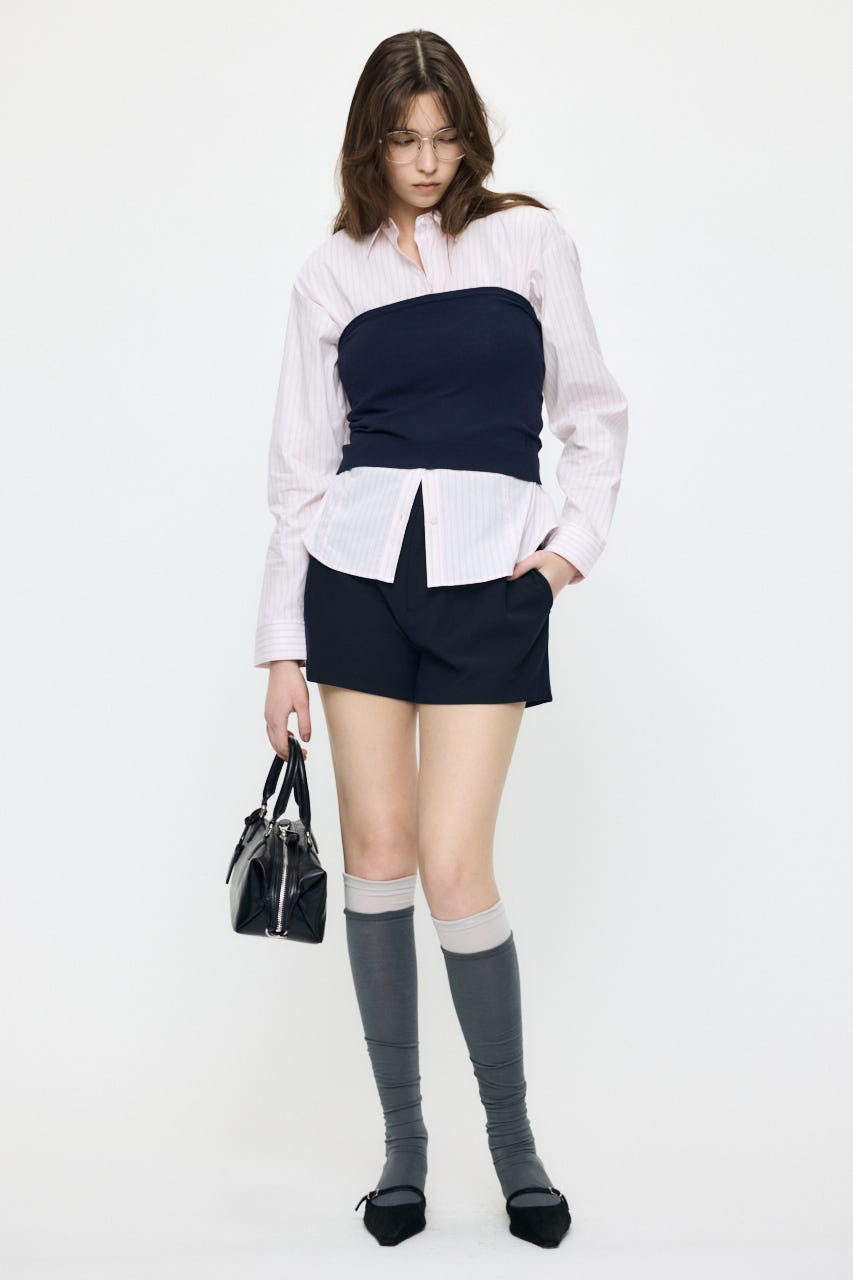 OVER SHOULDER FIT シャツ L/PNK FREE