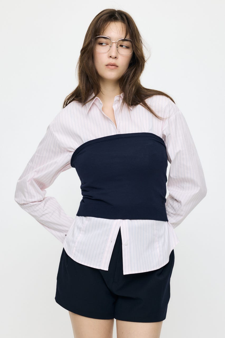 OVER SHOULDER FIT シャツ L/PNK FREE