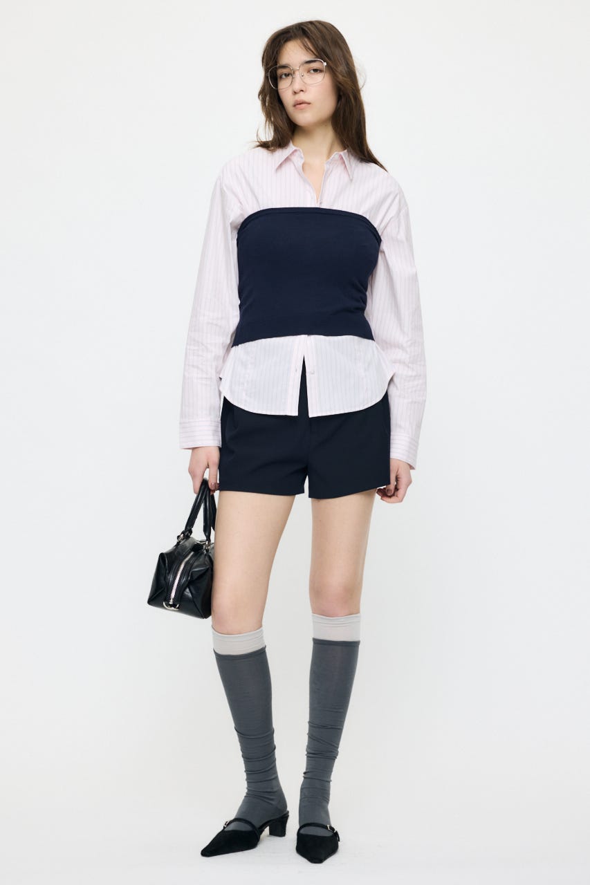 OVER SHOULDER FIT シャツ L/PNK FREE