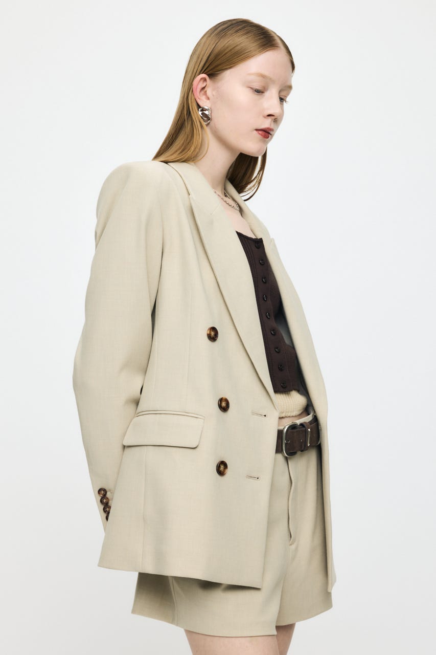 DOUBLE BREASTED ジャケット L/BEG 2