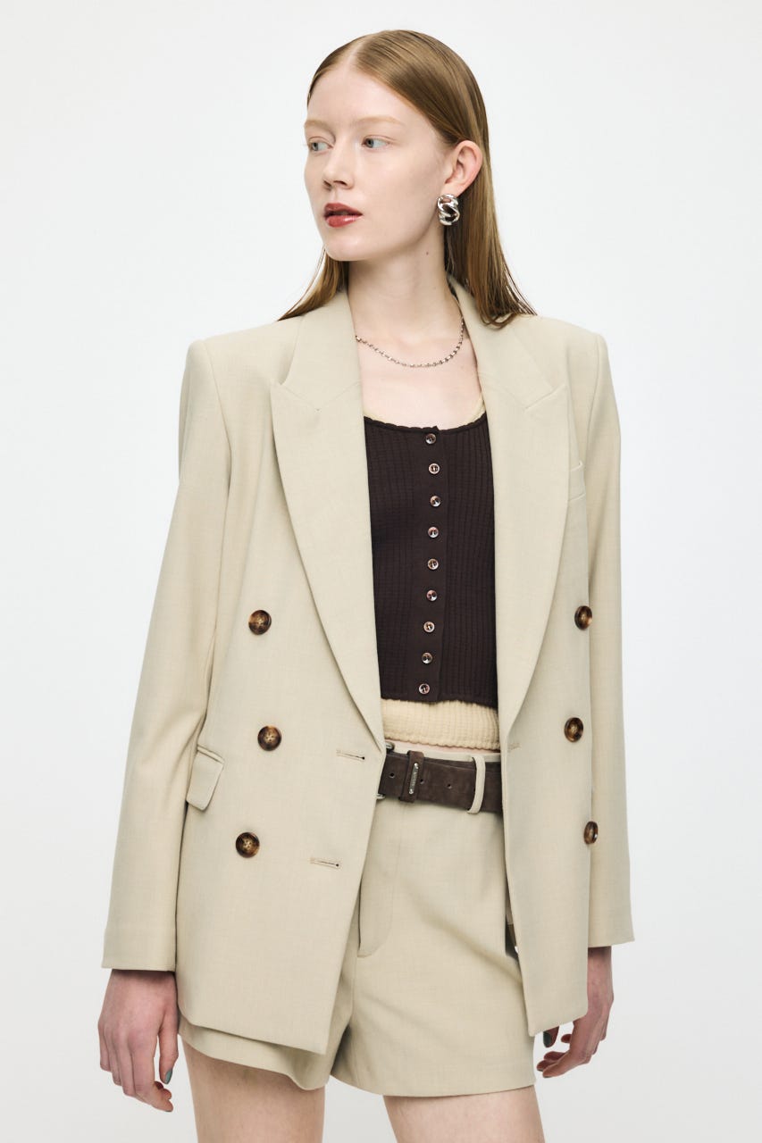 DOUBLE BREASTED ジャケット L/BEG 2