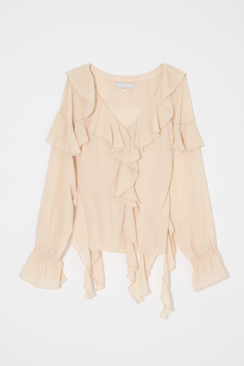 CHIFFON RUFFLE  ブラウス IVOY FREE