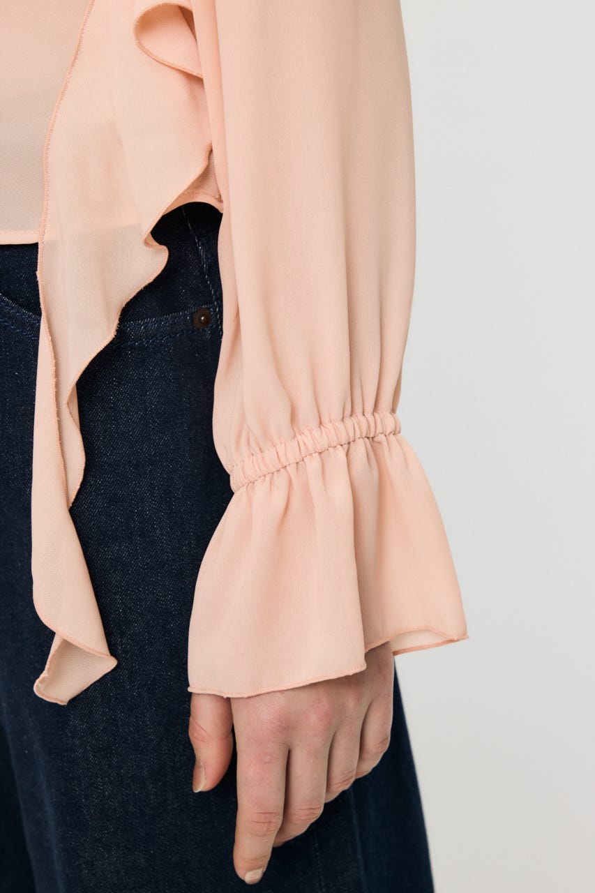 CHIFFON RUFFLE  ブラウス L/PNK FREE