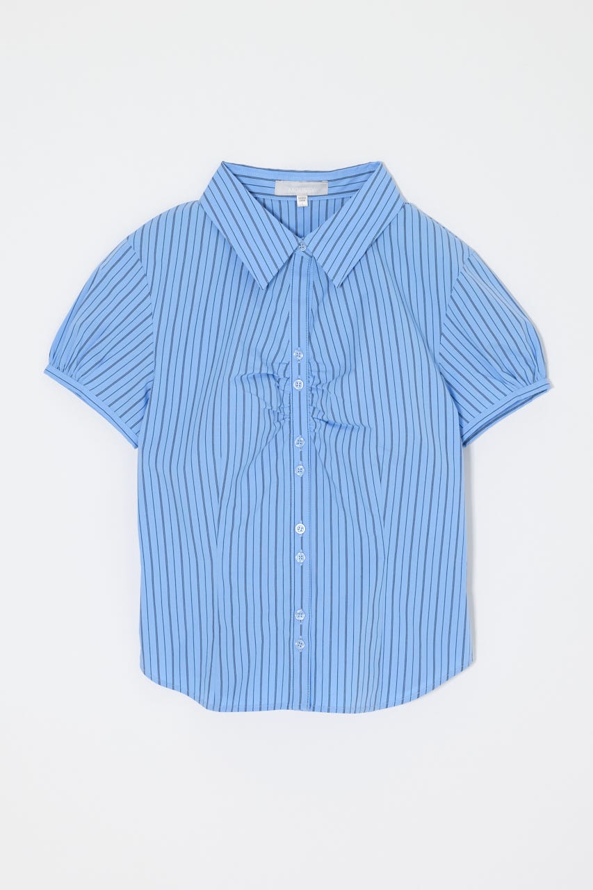 SHORT SLEEVE FIT シャツ 柄BLU 1