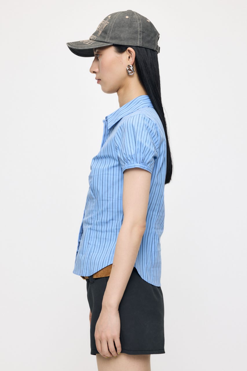 SHORT SLEEVE FIT シャツ 柄BLU 1