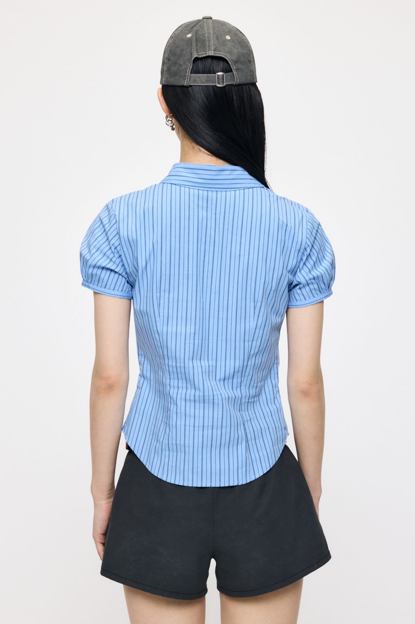 SHORT SLEEVE FIT シャツ 柄BLU 1