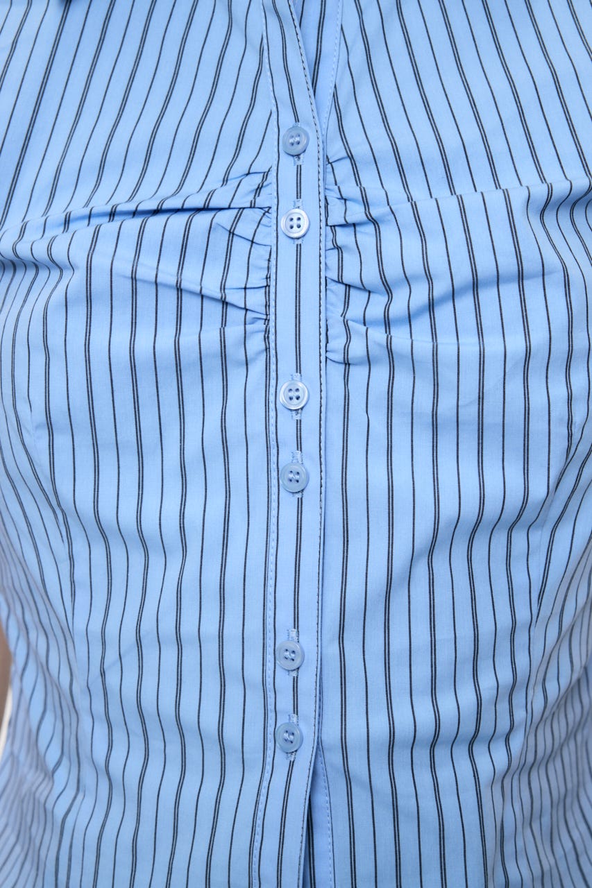 SHORT SLEEVE FIT シャツ 柄BLU 1