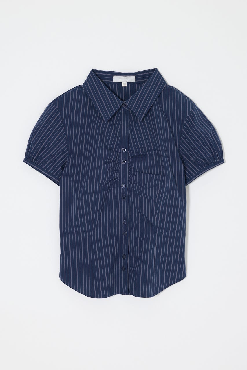 SHORT SLEEVE FIT シャツ 柄NVY 1