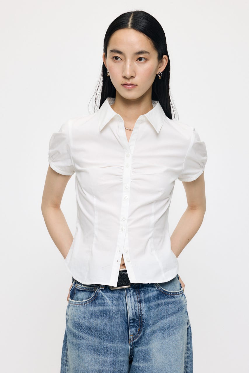 SHORT SLEEVE FIT シャツ WHT 1