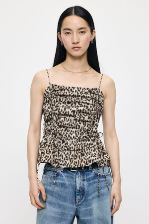 SATIN GATHER キャミ