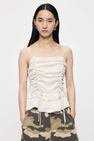 SATIN GATHER キャミ