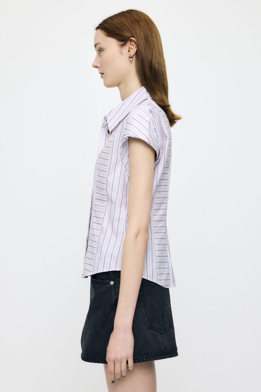 STRIPE FIT ブラウス PNK FREE