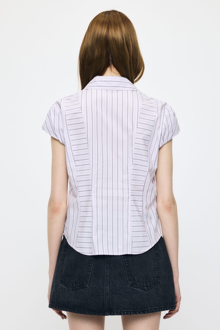 STRIPE FIT ブラウス PNK FREE
