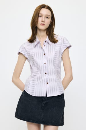 STRIPE FIT ブラウス