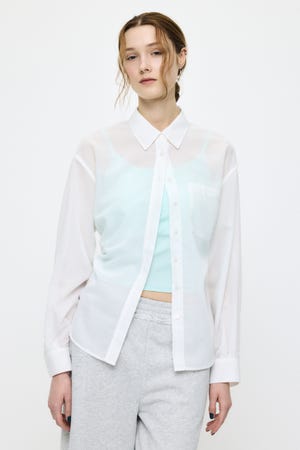 FADE CHECK SHEER OVER シャツ