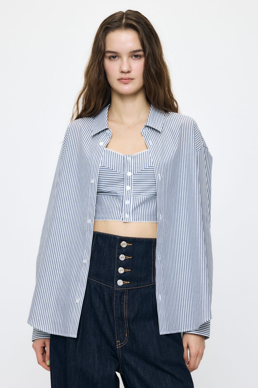 OVER SHIRT & BUISTIER セット 柄BLU FREE