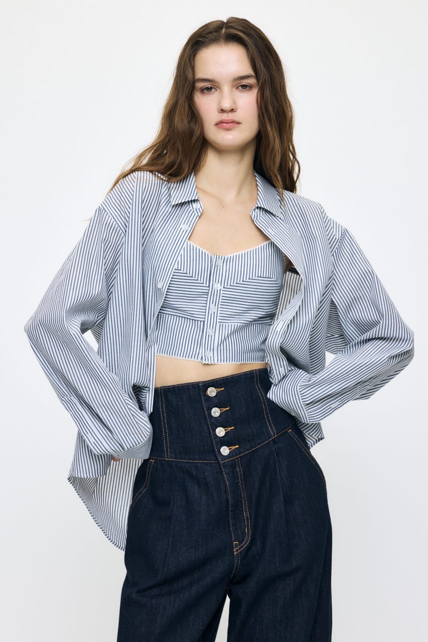 OVER SHIRT & BUISTIER セット 柄BLU FREE