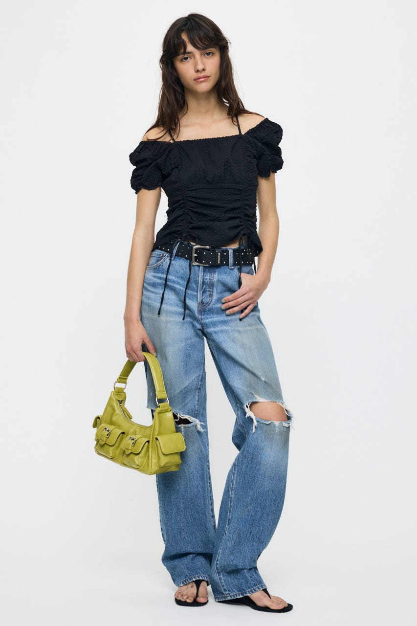 MULTIWAY GATHER ブラウス BLK FREE