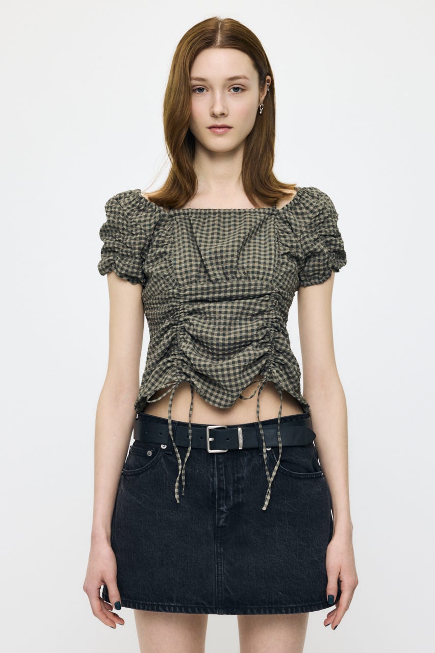 MULTIWAY GATHER ブラウス 柄KHA FREE