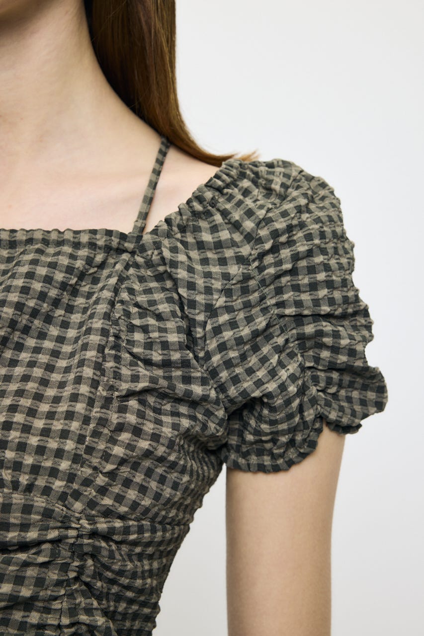 MULTIWAY GATHER ブラウス 柄KHA FREE