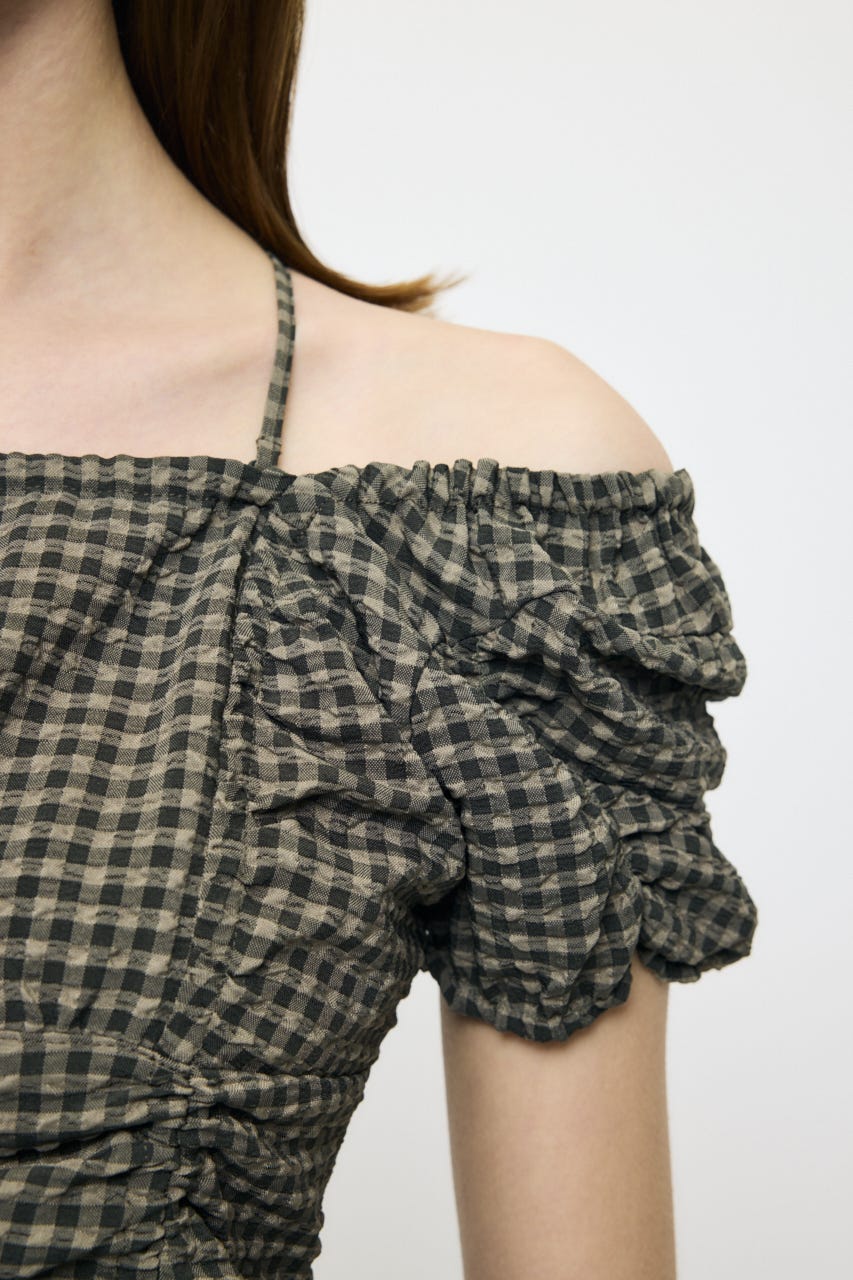 MULTIWAY GATHER ブラウス 柄KHA FREE