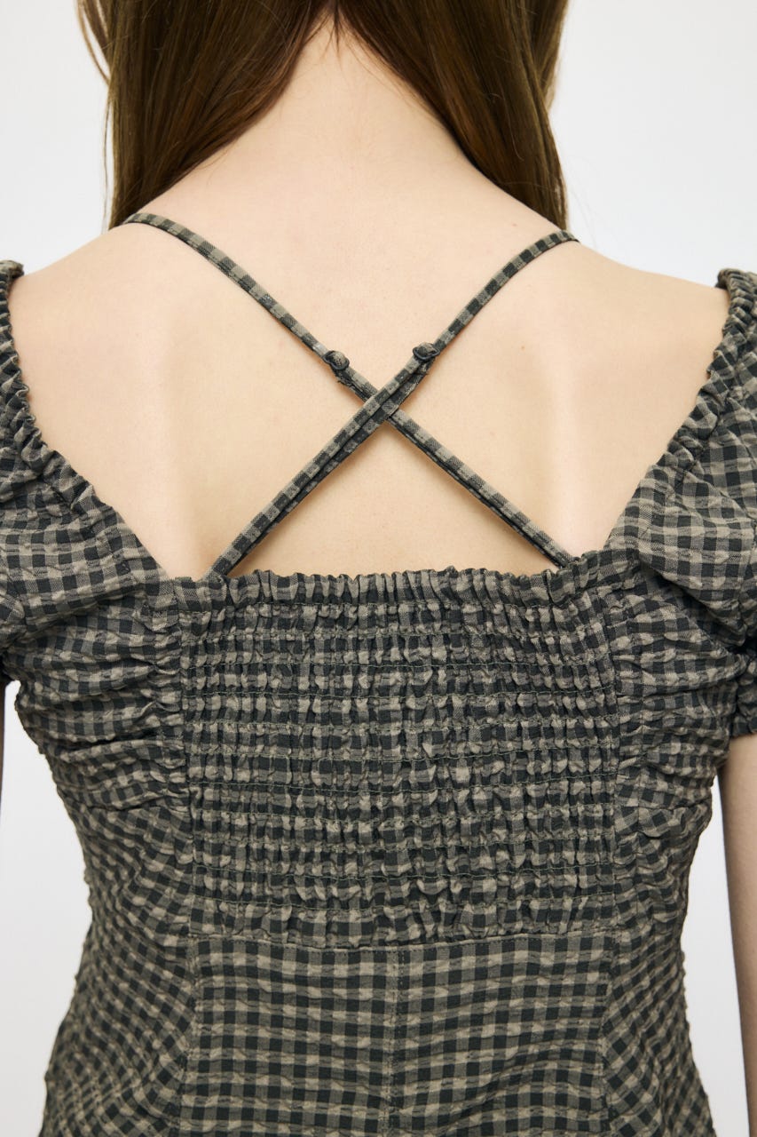 MULTIWAY GATHER ブラウス 柄KHA FREE