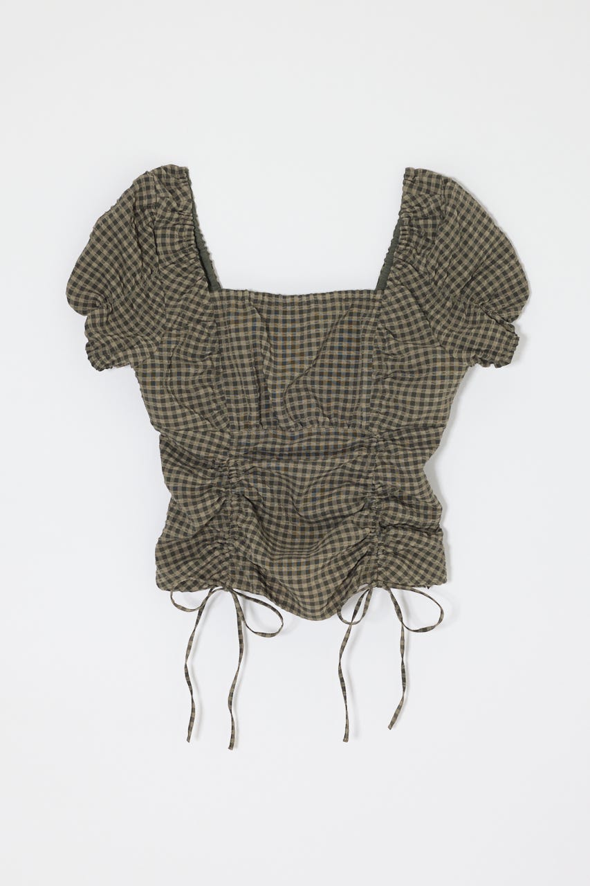 MULTIWAY GATHER ブラウス 柄KHA FREE