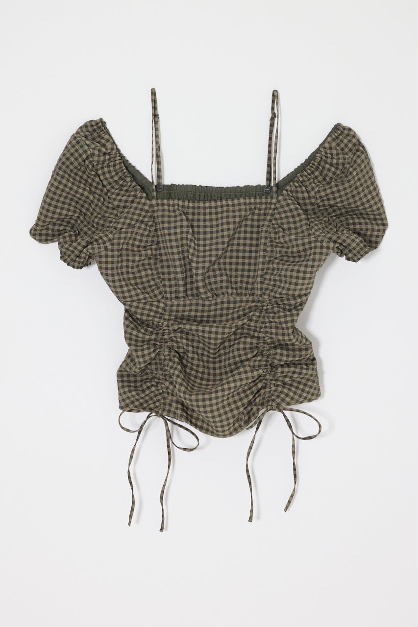 MULTIWAY GATHER ブラウス 柄KHA FREE