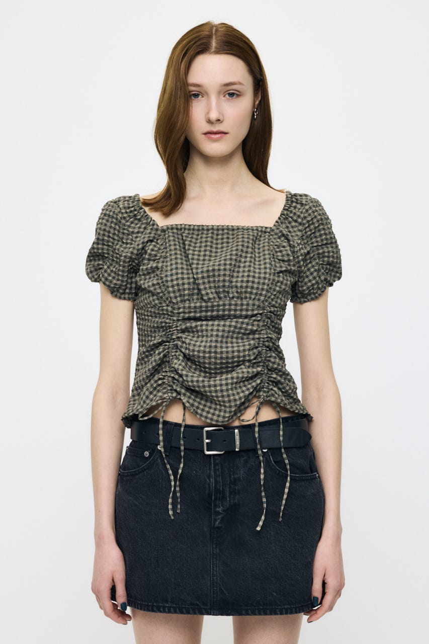 MULTIWAY GATHER ブラウス 柄KHA FREE