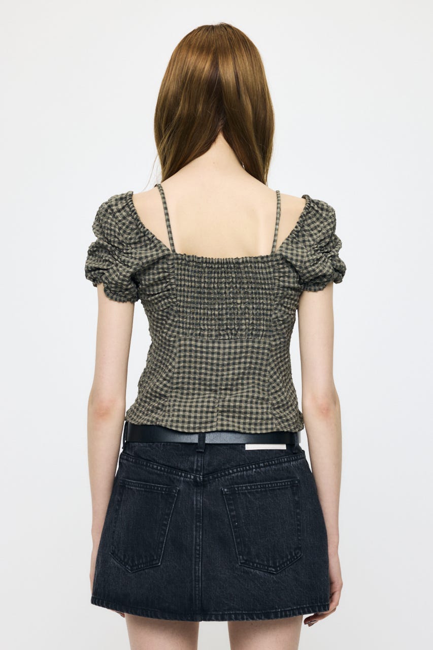 MULTIWAY GATHER ブラウス 柄KHA FREE