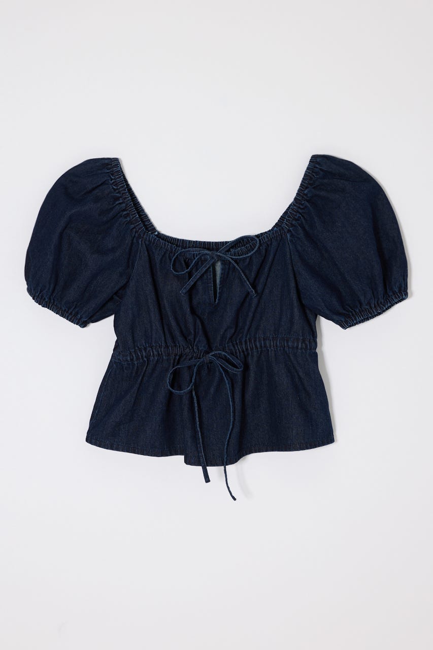 【SS先行アイテム】DENIM PUFF ブラウス One Wash FREE