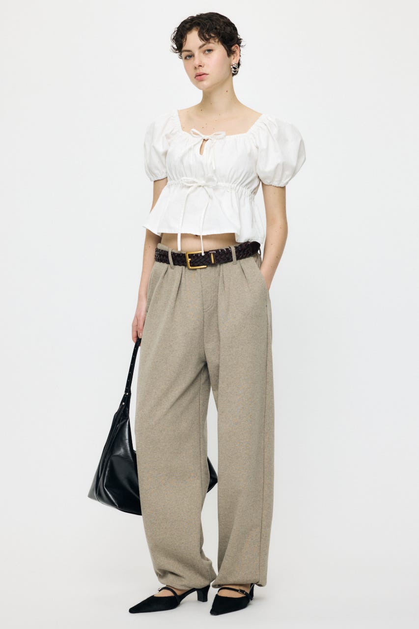 DENIM PUFF ブラウス WHT FREE