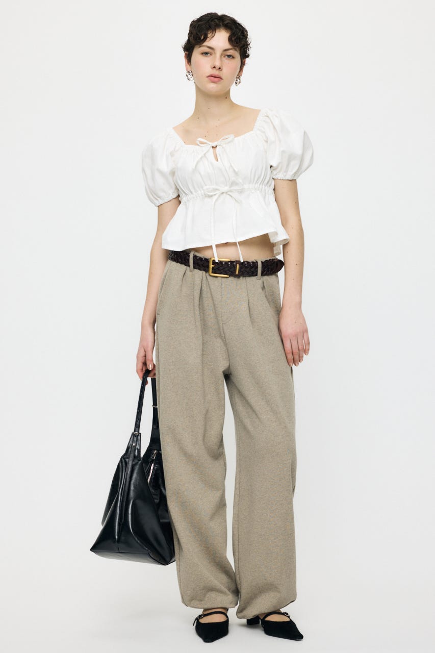 DENIM PUFF ブラウス WHT FREE