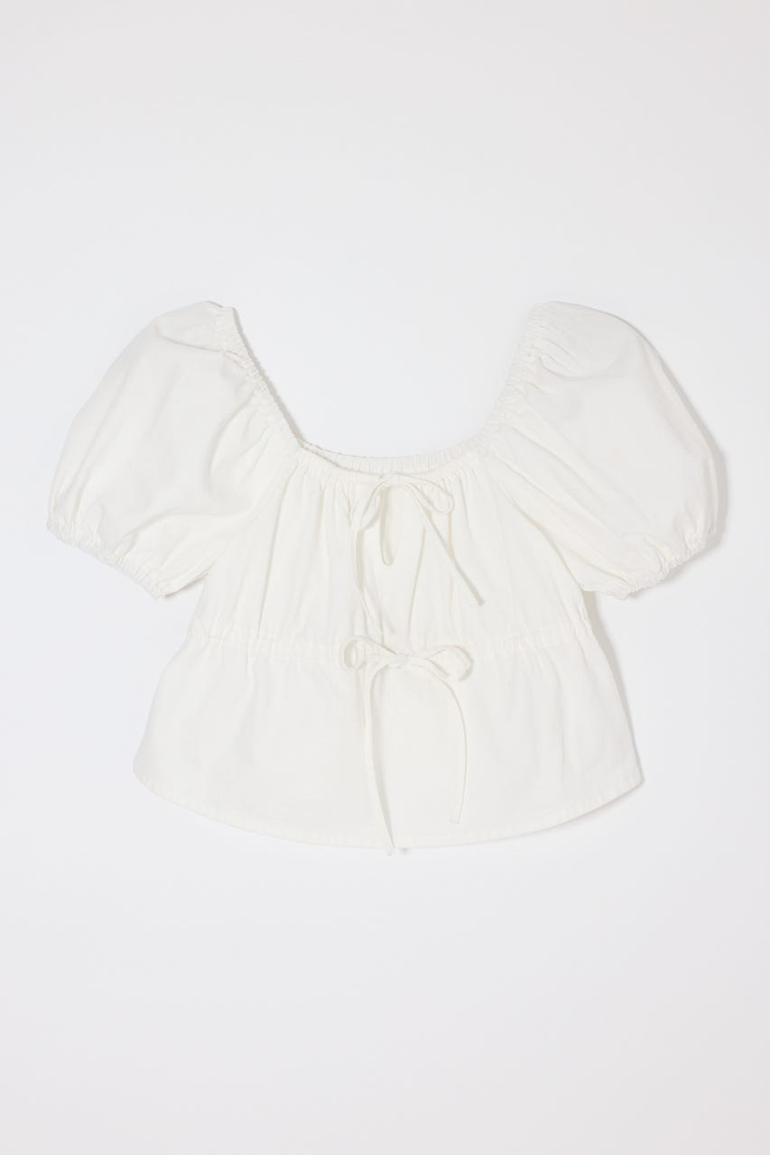 DENIM PUFF ブラウス WHT FREE