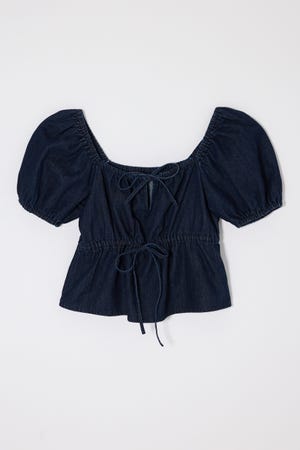 【SS先行アイテム】DENIM PUFF ブラウス