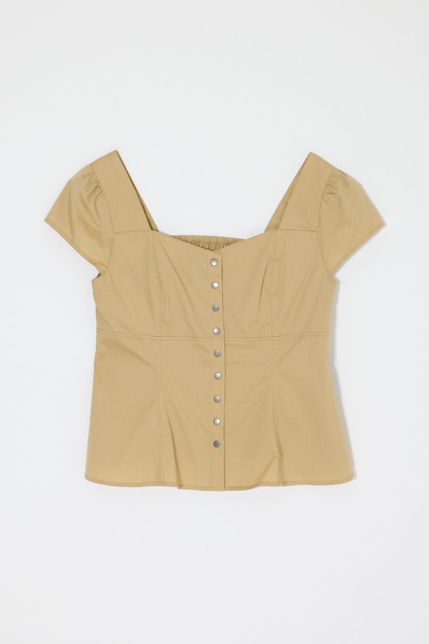 BUTTON UP FITTED ブラウス BEG 1
